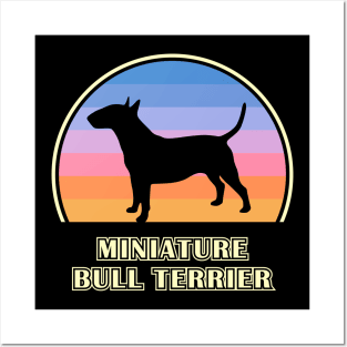 Miniature Bull Terrier Vintage Sunset Dog Posters and Art